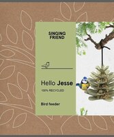 Singing Friend Jesse voedersilo dennenappel groen-grijs