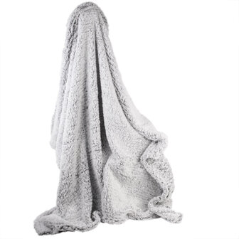 Sherpa deken grijs 120x150cm