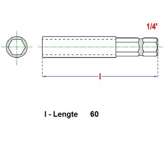 Magnetische bitshouder CRV | 60mm | 2 stuks