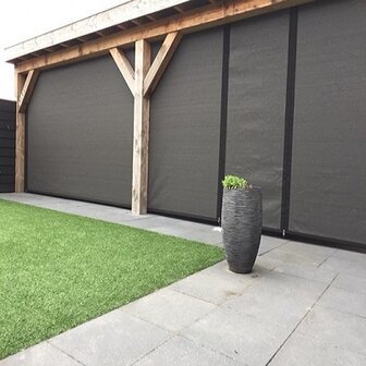 Veranda/winddoek basic tot 500cm breed x 260cm hoog  