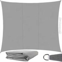Schaduwdoek - Vierkant 360x360cm - Grijs - Waterafstotend - 3.6x3.6m