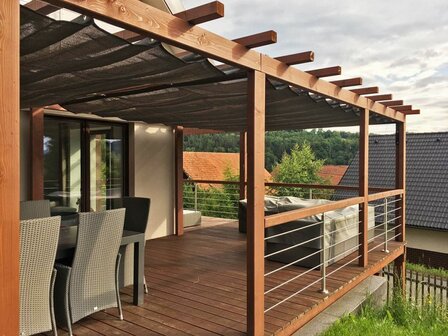 Harmonicadoek 3.7x3.7m waterdoorlatend Cool Grey