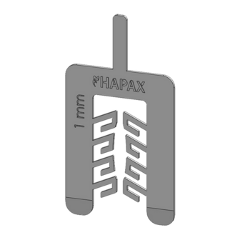 HAPAX uitvulplaatjes | 1mm wit | zak 20 stuks