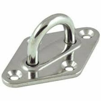 Plaat met oog 6mm RVS aisi316