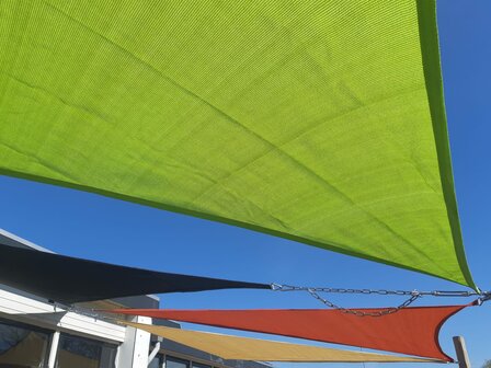Budget schaduwdoek 3x3m vierkant waterdoorlatend groen 