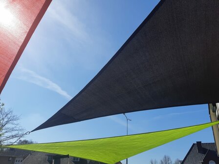Budget schaduwdoek 3x3m vierkant waterdoorlatend groen 