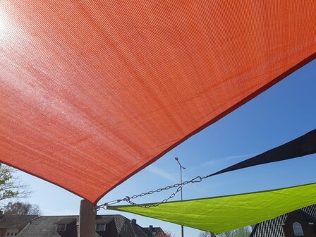 Budget schaduwdoek 3x3m vierkant waterdoorlatend groen 
