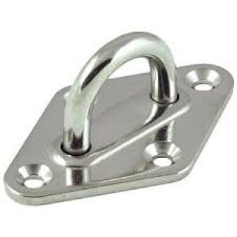 Plaat met oog 6mm RVS
