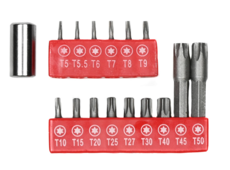 Bitset | Torx | 16-delig | Cr-V