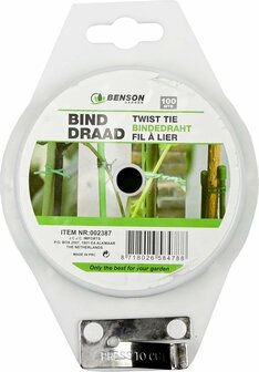 Benson - binddraad Groen - 100m &ndash; Geplastificeerd &ndash; Tuindraad