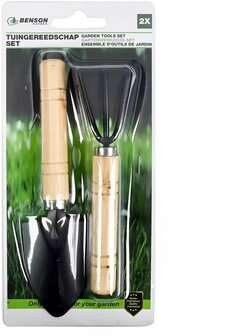 Tuingereedschap set | 2 delig | houten handvat
