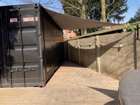Premium schaduwdoek 4x4x4m driehoek waterafstotend Brazilian Sand