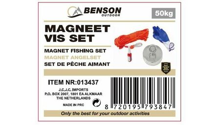Benson Vismagneet Set | 50 kg Magneetvissen Complete Kit