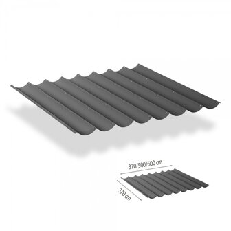 Outlet harmonicadoek  Carbon black B370cm x D370cm