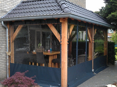 Verandazeil breed 350cm x hoog 180cm