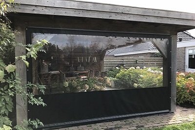 Verandazeil breed 350cm x hoog 200cm
