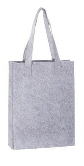 Vilten tas lichtgrijs 30x40x9cm 