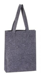 Vilten tas donkergrijs 30x40x9cm