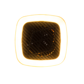 Mini heater met led verlichting en decoratie oortjes lichtgroen