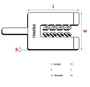 HAPAX uitvulplaatjes | 2mm blauw | zak 20 stuks