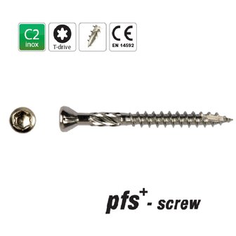 Hardhoutschroeven 4x30mm Tx15 | RVS C2 410 | 200 st.