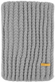 Heren sjaal &ndash; ribgebreid grijs (one size)