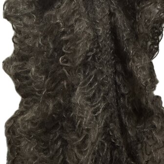 Bruine gebreide sjaal met subtiele ruches