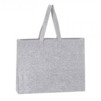 Vilten tas lichtgrijs 40x30x9cm 