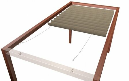 Harmonicadoek 2.9x4m waterdoorlatend Japanese Brown