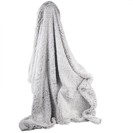 Sherpa deken grijs 120x150cm
