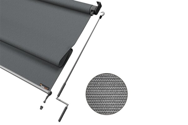 Rolgordijn voor buiten 1,48x2,40m (BxH) Cool Grey