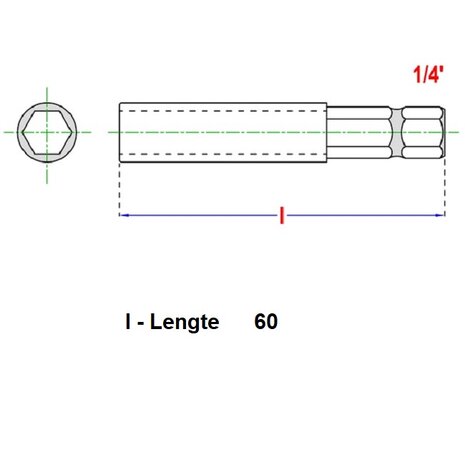 Magnetische bitshouder CRV | 60mm | 2 stuks