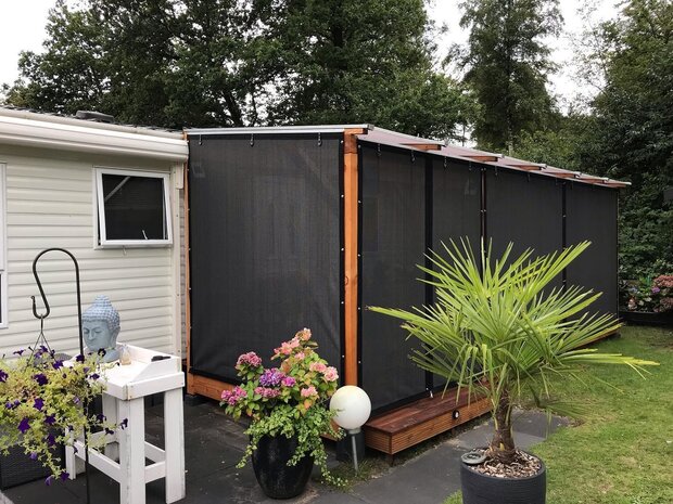 Veranda/winddoek basic tot 400cm breed x 200cm hoog  