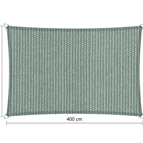 Premium schaduwdoek 3x4m rechthoek waterdoorlatend Country Blue