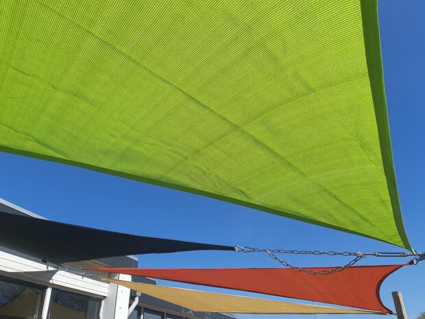 Budget schaduwdoek 3x3m vierkant waterdoorlatend groen 