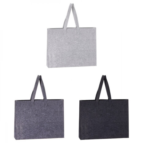Vilten tas zwart 40x30x9cm 