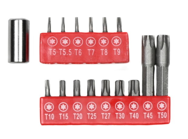 Bitset | Torx | 16-delig | Cr-V