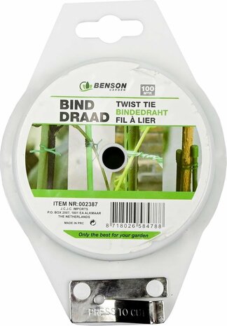 Benson - binddraad Groen - 100m – Geplastificeerd – Tuindraad