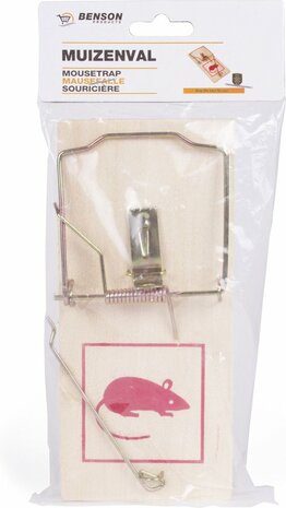 Houten muizenval | jumbo  | 17 x 8 x 1 cm 