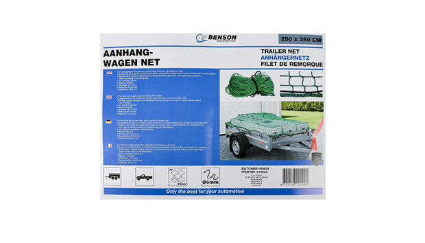 Aanhangwagen net 2.5 x 3.5 mtr | groen