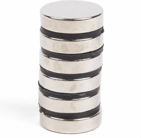 Magneet super strong | afmeting  12 x 3 mm  | set 6 stuks