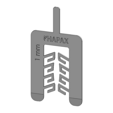 HAPAX uitvulplaatjes | 1mm wit | zak 20 stuks