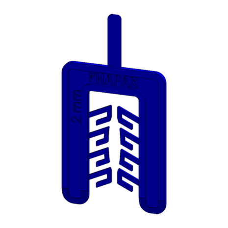 HAPAX uitvulplaatjes | 2mm blauw | zak 20 stuks