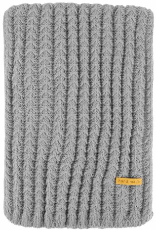 Heren sjaal – ribgebreid grijs (one size)