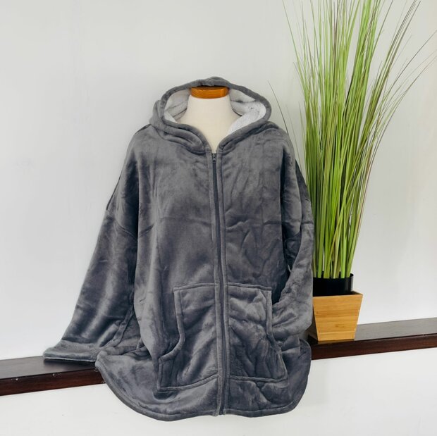 Snuggle hoody met ritssluiting