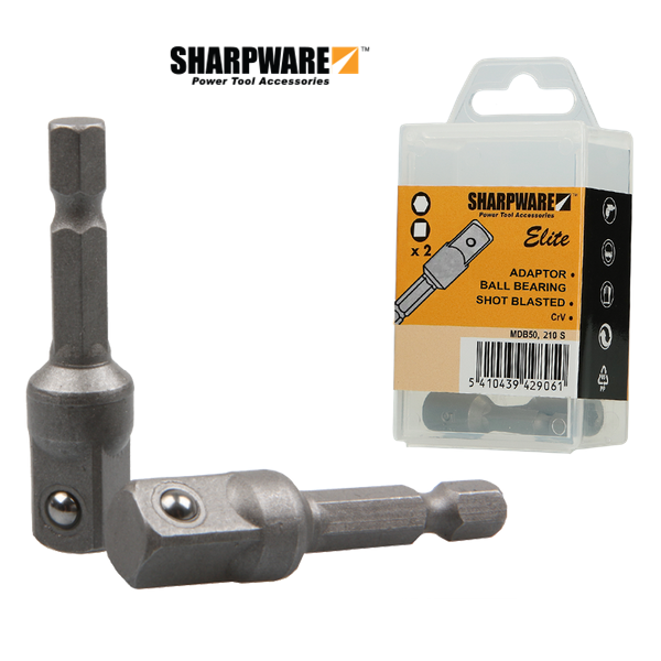 Magnetische dopbits adaptor CrV | 50mm | 2 stuks