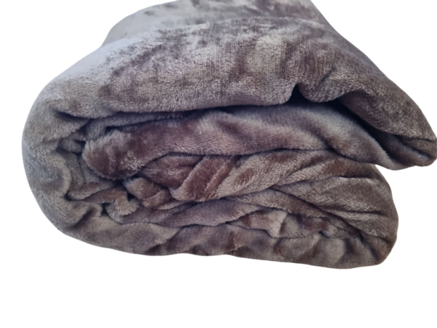 Fleece deken bruin  200 x 220 cm
