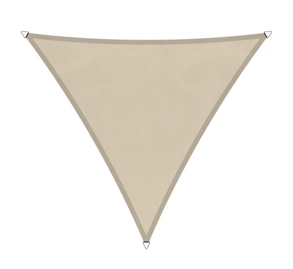 Schaduwdoek waterdicht HDPE driehoek 3x3x3 zandkleur