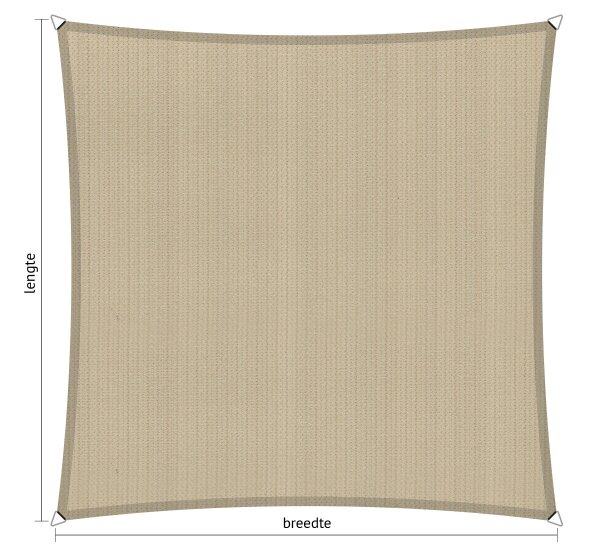 Schaduwdoek op maat waterdoorlatend vierkant/rechthoek