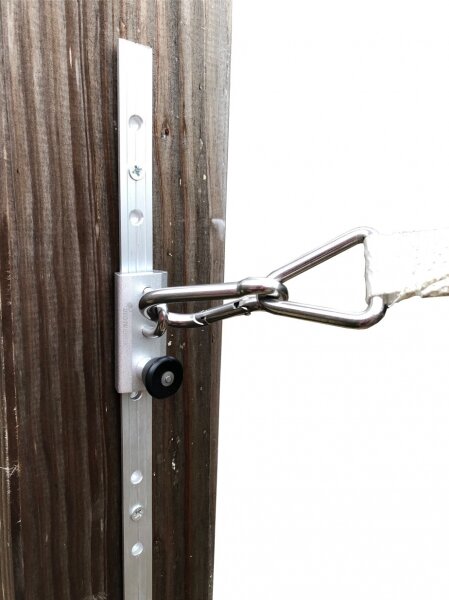 Aluminium rail met RVS schuifsysteem